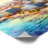 Madison Wisconsin Travel Places waterverf Poster (Hoek)