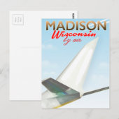 Madison Wisconsin USA  flight poster Briefkaart (Voorkant / Achterkant)
