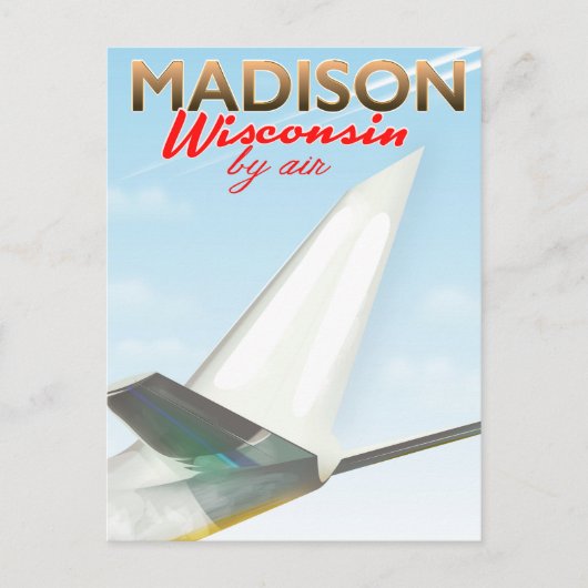 Madison Wisconsin USA  flight poster Briefkaart (Voorkant)