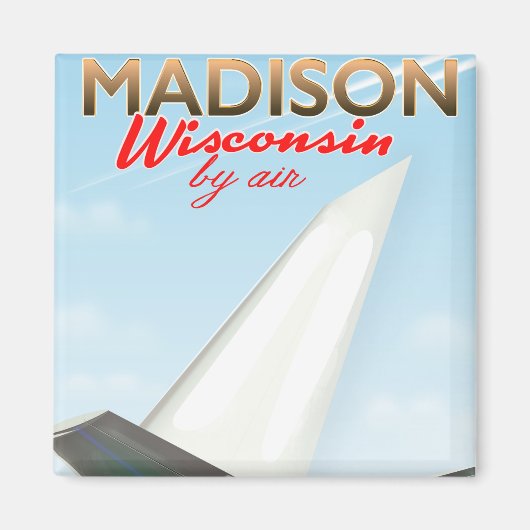Madison Wisconsin USA  flight poster Magneet (Voorkant)