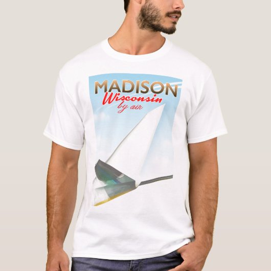 Madison Wisconsin USA  flight poster T-shirt (Voorkant)