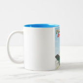 Madison Wisconsin USA  flight poster Tweekleurige Koffiemok (Links)