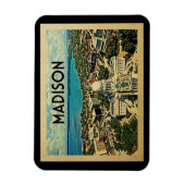 Madison Wisconsin Vintage Travel Magneet (Verticaal)