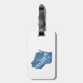 Madison, Wisconsin Wood Grain Bagagelabel (Achterkant verticaal)