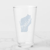 Madison, Wisconsin Wood Grain Glas (Achterkant)