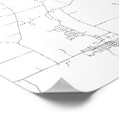 Madison, Wisconsin (zwart op wit) Poster (Hoek)