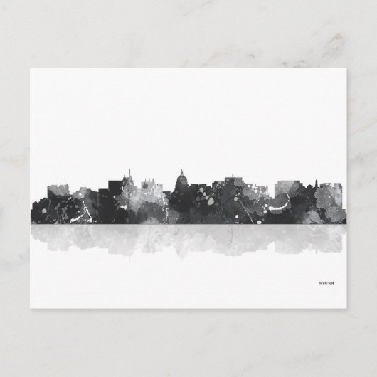 MADISON, WISCONSON SKYLINE BRIEFKAART (Voorkant)