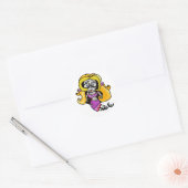 'Madison' Zombie Zeemeermin Ronde Sticker (Envelop)