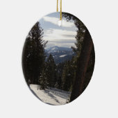 Madisongebergte in de winter in Montana Keramisch Ornament (Rechts)