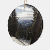 Madisongebergte in de winter in Montana Keramisch Ornament (Links)