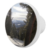 Madisongebergte in de winter in Montana Keramische Knop (Rechts)