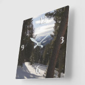 Madisongebergte in de winter in Montana Vierkante Klok (Hoek)