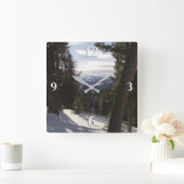 Madisongebergte in de winter in Montana Vierkante Klok (Huis)