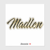 Madlen black gold Lettering Aufkleber Sticker (Vel)