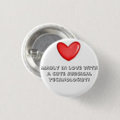Madly in de liefde ronde button 3,2 cm (Voorkant /achterkant)