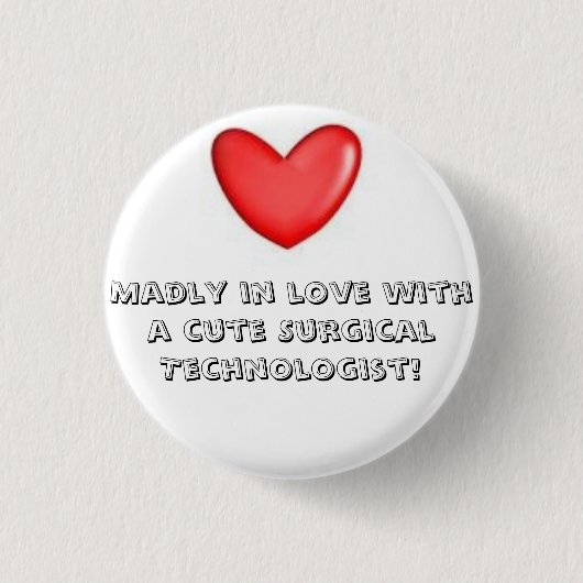 Madly in de liefde ronde button 3,2 cm (Voorkant)