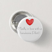 Madly in de liefde ronde button 3,2 cm (Voorkant /achterkant)