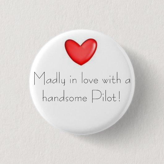 Madly in de liefde ronde button 3,2 cm (Voorkant)