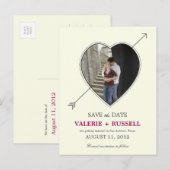 Madly in Love foto Save the Date Briefkaart (Voorkant / Achterkant)
