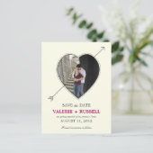 Madly in Love foto Save the Date Briefkaart (Staand voorkant)