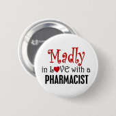 Madly verliefd op een apotheker ronde button 5,7 cm (Voorkant /achterkant)