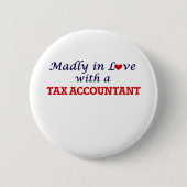 Madly verliefd op een belastingaccountant ronde button 5,7 cm (Voorkant)