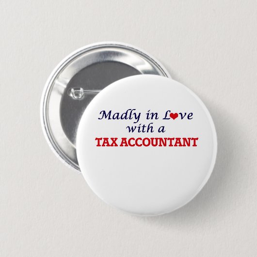 Madly verliefd op een belastingaccountant ronde button 5,7 cm (Voorkant /achterkant)