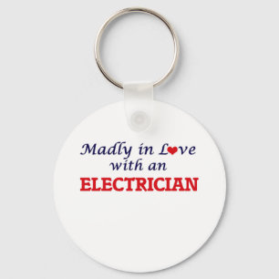 Madly verliefd op een elektricien sleutelhanger