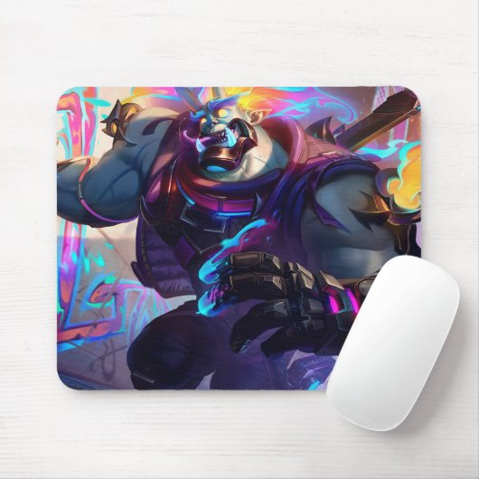 Madman Gaming Mousepad | Kunst met Power Lifter-th Muismat (Met muis)