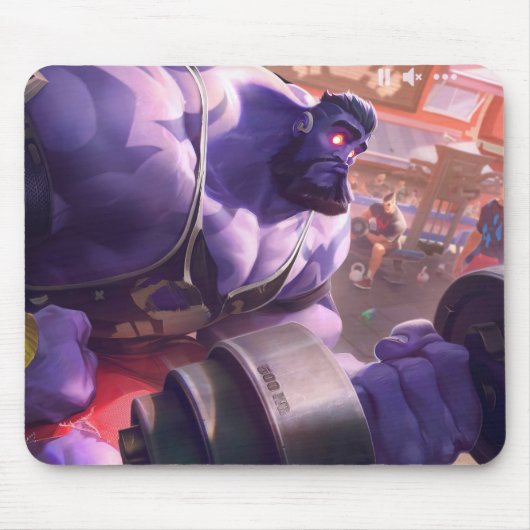 Madman Gaming Mousepad | Kunst met Power Lifter-th Muismat (Voorkant)