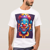 Madness Unleashed: Abstracte Joker Face Vector Art T-shirt (Voorkant)