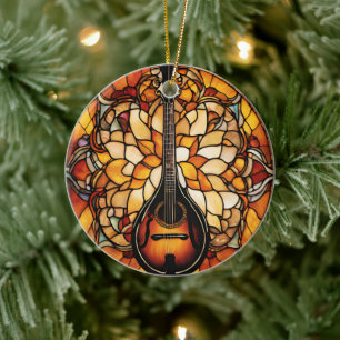 Madolin Music Keramisch Ornament