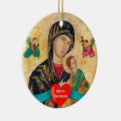 Madona en kind Kerstmis Keramisch Ornament (Rechts)