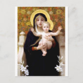 Madona met het antiek schilderij van Lilies Bougue Briefkaart (Voorkant)