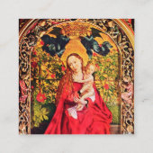 MADONEN VAN DE ROOS BOWER FLORAL PARCHCHMENT VIERKANTE VISITEKAARTJE (Achterkant)