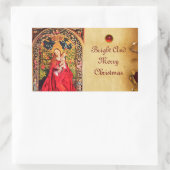 MADONEN VAN DE ROOS BOWER PARCHMENT RECHTHOEKIGE STICKER (Tas)