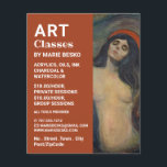 Madonna 1894 versie van Edvard Munch, kunstklassen Flyer<br><div class="desc">Madonna 1894 versie door Edvard Munch,  kunstleraar,  kunstklasse Adverteren brochure door de winkel van het Visitekaartje.</div>