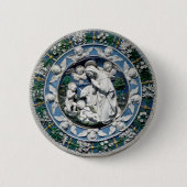 Madonna aanbidding van het kind door Della Robbia Ronde Button 5,7 Cm (Voorkant)