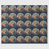 Madonna aanbidding van het kind met 5 engelen Bott Cadeaupapier (Vlak)