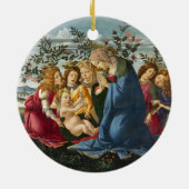Madonna aanbidding van het kind met 5 engelen Bott Keramisch Ornament (Achterkant)