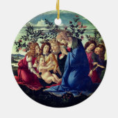 Madonna Adoring the Child with Five Angels Keramisch Ornament (Achterkant)