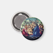 Madonna Adoring the Child with Five Angels Magneet (Voorkant / Achterkant)