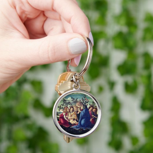 Madonna Adoring the Child with Five Angels Sleutelhanger (Hand)