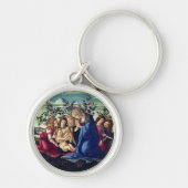 Madonna Adoring the Child with Five Angels Sleutelhanger (Voorkant)