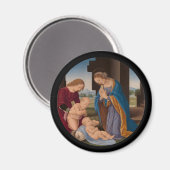 Madonna Adoring the Child with the Baby Saint Magneet (Voorkant / Achterkant)