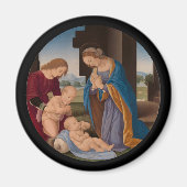 Madonna Adoring the Child with the Baby Saint Magneet (Voorkant)