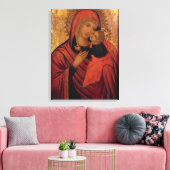 Madonna and Child, c.1650 (panel) Canvas Afdruk (Insitu (Woonkamer))
