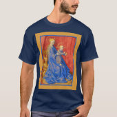Madonna and Child Enthroned Jean Fouquet Holiday  T-shirt (Voorkant)