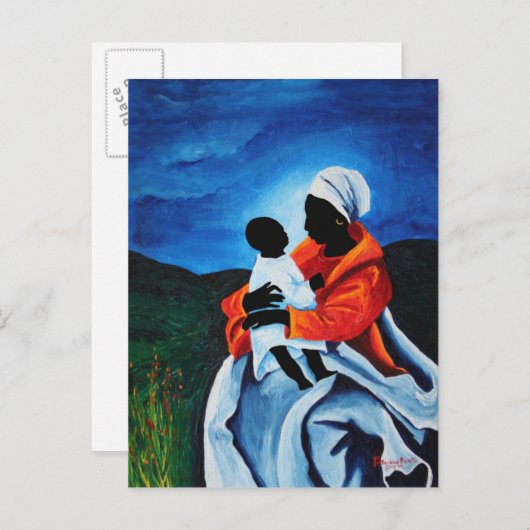 Madonna and child - First words 2008 Briefkaart (Voorkant / Achterkant)