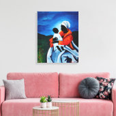 Madonna and child - First words 2008 Canvas Afdruk (Insitu (Woonkamer))